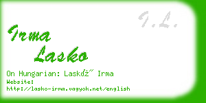 irma lasko business card